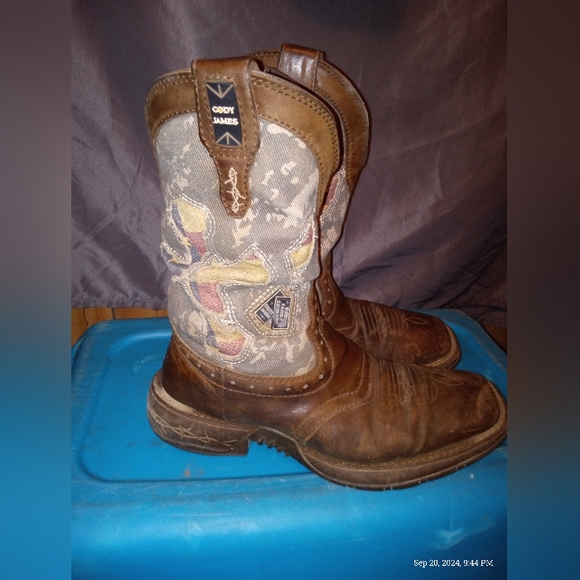 Cody James Brown leather work boots - Picture 1 of 5